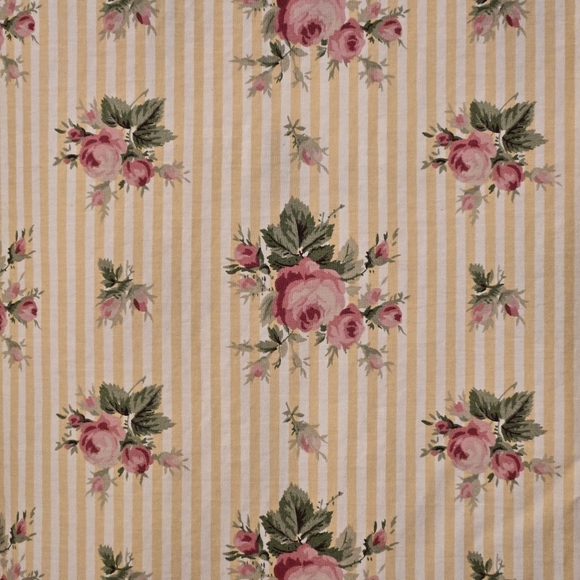 Vintage Ralph Lauren SophieCurtain Panels Made From Twin Flat Sheets 2 Panels